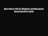 After Effects CS4 for Windows and Macintosh: Visual QuickPro Guide Read After Effects CS4 for
