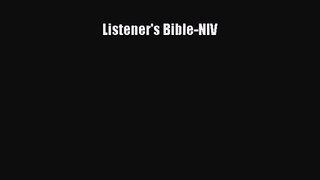 Listener's Bible-NIV [PDF] Online