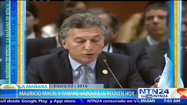 Mauricio Macri llega a Uruguay para reunirse con Tabaré Vázquez en su primera gira internacional