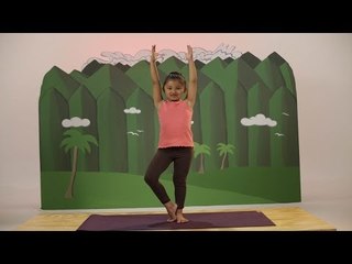 Tadasana Or Mountain Pose Yoga  For Kids Fitness - English