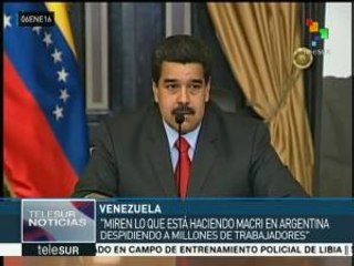 Maduro: Gobiernos neoliberales atentan contra los pueblos