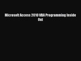 Microsoft Access 2010 VBA Programming Inside Out [PDF Download] Microsoft Access 2010 VBA Programming