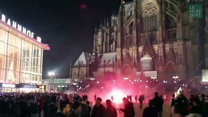 L'ambiance électrique devant la gare de Cologne le soir de la Saint-Sylvestre