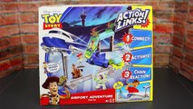 Toy Story Action Links Airport Adventure Review Superheroes Batman and Superman Ride the Play Set