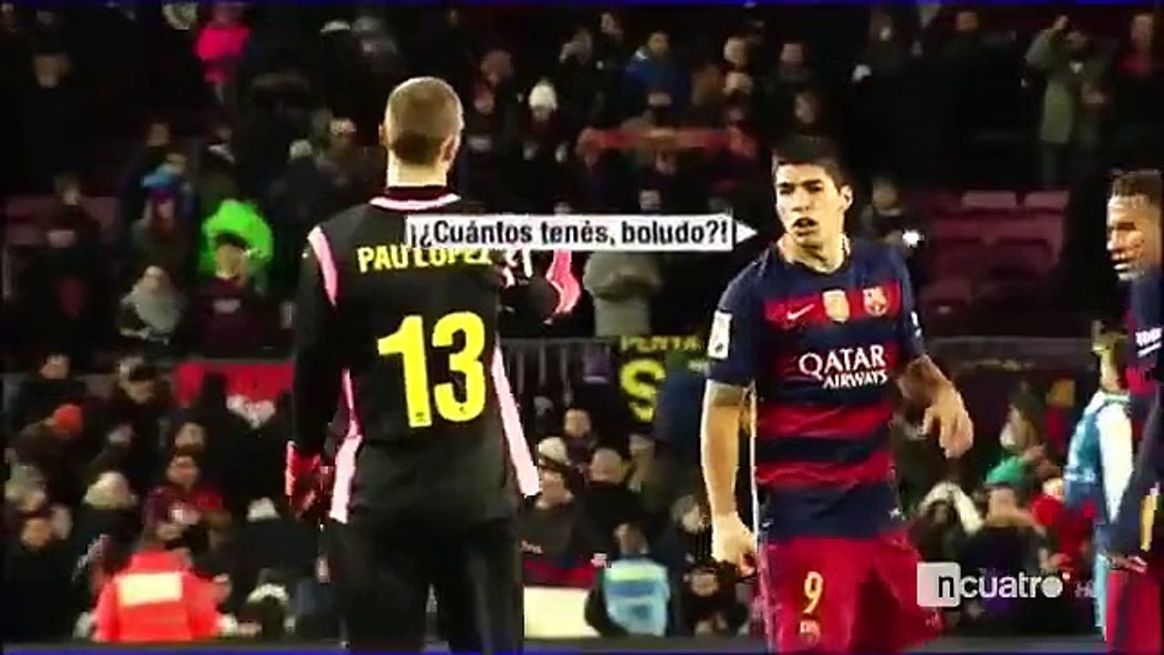 Luis Suárez_ al portero del Espanyol- 'Tengo cinco títulos_ ¿cuantos tienes tu
