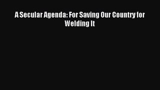 [PDF Download] A Secular Agenda: For Saving Our Country for Welding It [Download] Online