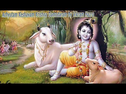 Achyutam Keshavam Krishna Damodaram | Peaceful Krishna Bhajans | New Version