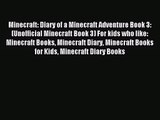 Minecraft: Diary of a Minecraft Adventure Book 3: (Unofficial Minecraft Book 3) For kids who