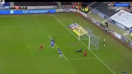 Dominic Samuel Goal - Wigan 0 - 1 Gillingham FC - 07/01/2016
