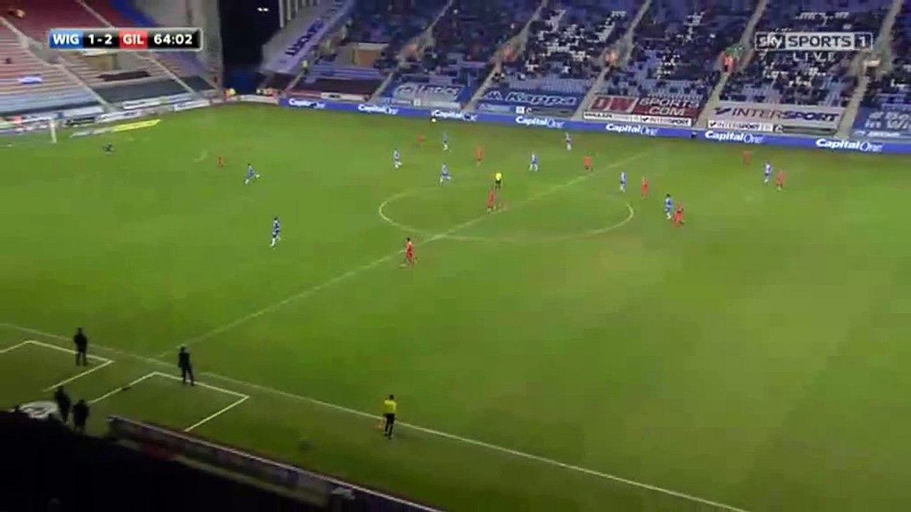Will Grigg Goal HD - Wigan 1-2 Gillingham FC - 07-01-2016 League One
