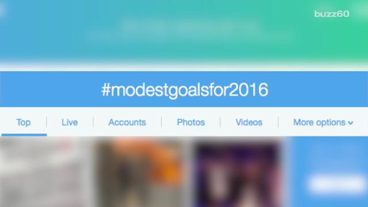 People are sharing funny 'modest' goals for 2016 and it's winning the internet
