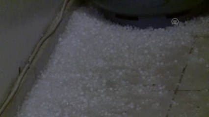 Ayvalık'ta Dolu Yağışı Etkili Oldu