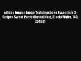 adidas Jungen lange Trainingshose Essentials 3-Stripes Sweat Pants Closed Ham Black/White 140