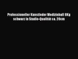 Professioneller Kunstleder Medizinball 8Kg schwarz in Studio-Qualit?t ca. 28cm