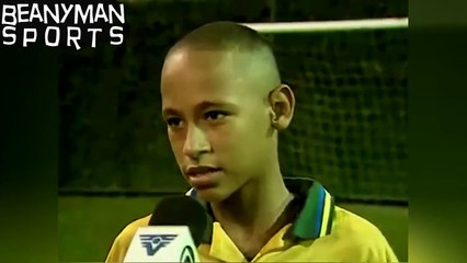 Neymar At Only 13 Years Old Demonstrating Brilliant Skill & Already Diving?