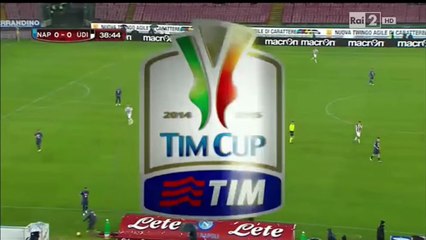 Giandomenico Mesto Τακλιν στον  Stramaccioni Coppa Italia Napoli - Udinese