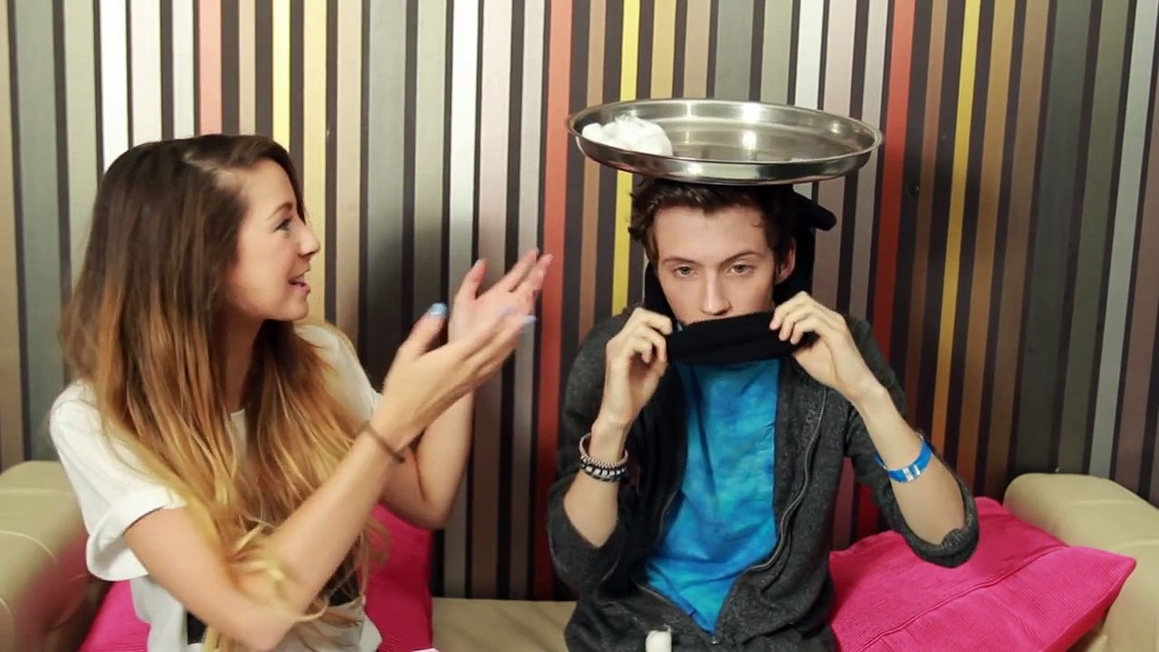 Cotton Wool Ball Challenge With Troye Sivan