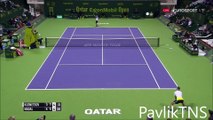 Rafael Nadal vs Andrey Kuznetsov AMAZING POINT DOHA 2016