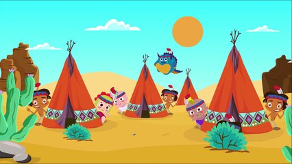 Tio Små Indianer 3 gånger i rad | Barnramsa på Svenska | Barnmusik | Barnsång