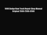 PDF Download 1998 Dodge Ram Truck Repair Shop Manual Original 1500-2500-3500 Read Online