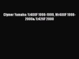 PDF Download Clymer Yamaha: Yz400F 1998-1999 Wr400F 1998-2000& Yz426F 2000 Download Online