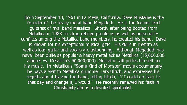 Dave Mustaine meaning and pronunciation