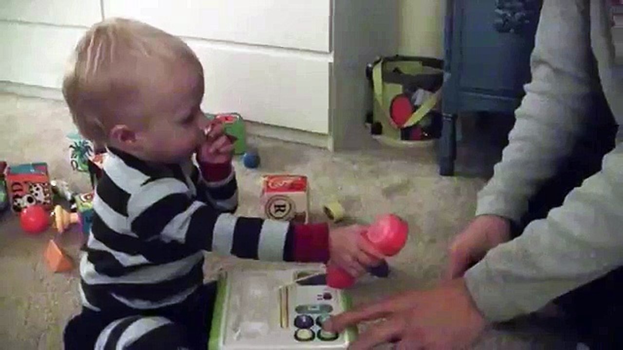 Baby Micah Laughing Hysterically at the Phone