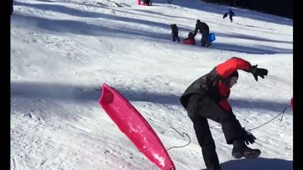 Winter Wonderland Sledding Fails