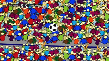 Barcelona vs Real Madrid - Minions Football Game - Funny Cartoon [HD] 1080P