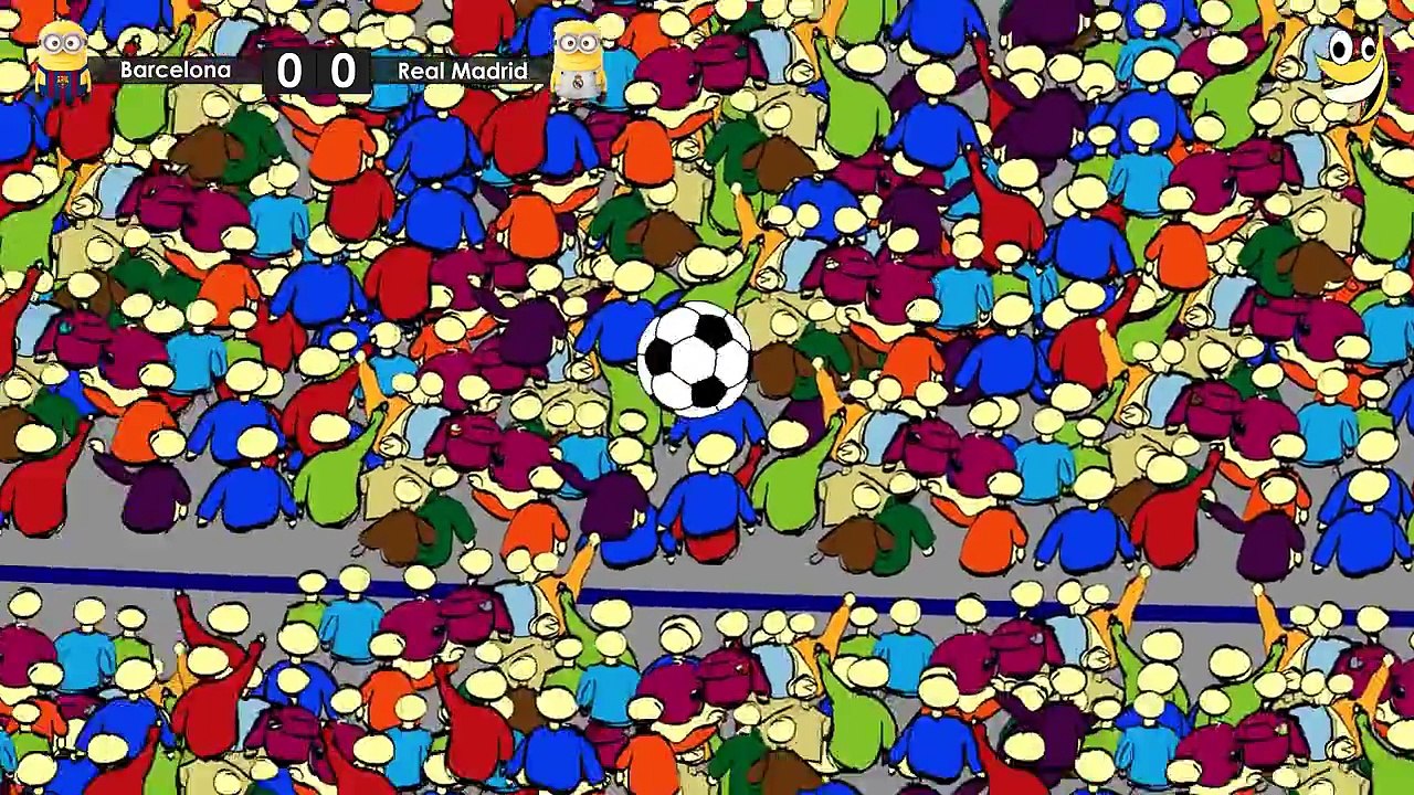 Barcelona vs Real Madrid - Minions Football Game - Funny Cartoon [HD] 1080P