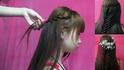 Haare flechten Stile schimmernden schöne Braut