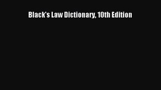 Black's Law Dictionary 10th Edition [Read] Online