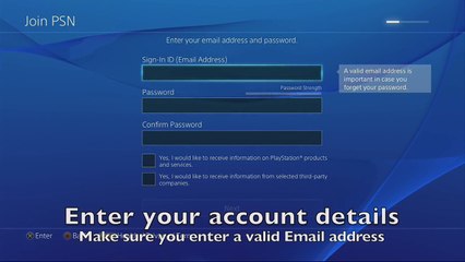 Creating a New PlayStation Network PSN  SEN Account on the PS4