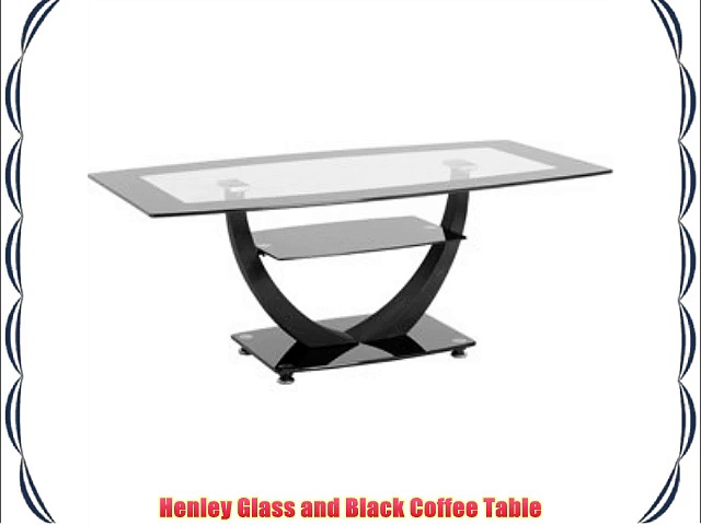Henley Glass and Black Coffee Table