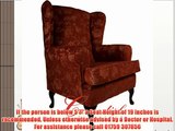 LUXURY ORTHOPEDIC HIGH SEAT CHAIR in FLORAL TERRACOTTA FABRIC (19 Seat Height)