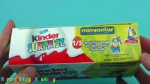 3 Kinder Surprise Eggs Unboxing - Minions, Kinder Toys