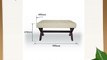 Premier Housewares Natural Linen Footstool - 49 x 90 x 48 cm