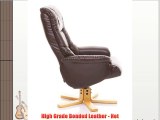 The Shanghai - Bonded Leather Recliner Swivel Chair