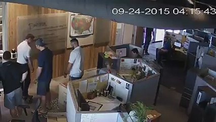 Just lettin' the new guy try out the hover board