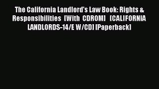 [PDF Download] The California Landlord's Law Book: Rights & Responsibilities [With CDROM]  