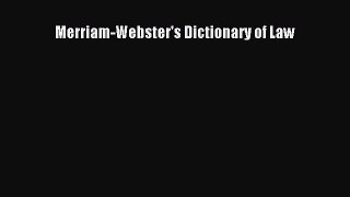 Merriam-Webster's Dictionary of Law [Read] Full Ebook