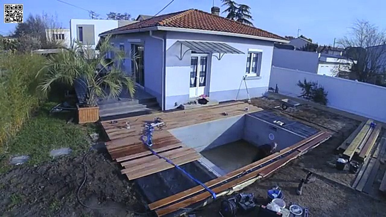 Réalisation d'une terrasse avec terrasse amovible sur piscine