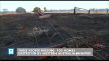 Three people missing, 100 homes destroyed by Western Australia bushfire