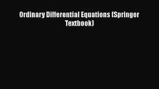 PDF Download Ordinary Differential Equations (Springer Textbook) Read Full Ebook