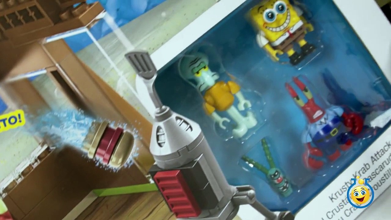 SpongeBob SquarePants Toys Mega Bloks Krusty Krab Attack Playset with Krabby Patty Launche