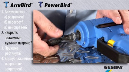 GESIPA Bird: Blindniet nicht gesetzt (Russian)