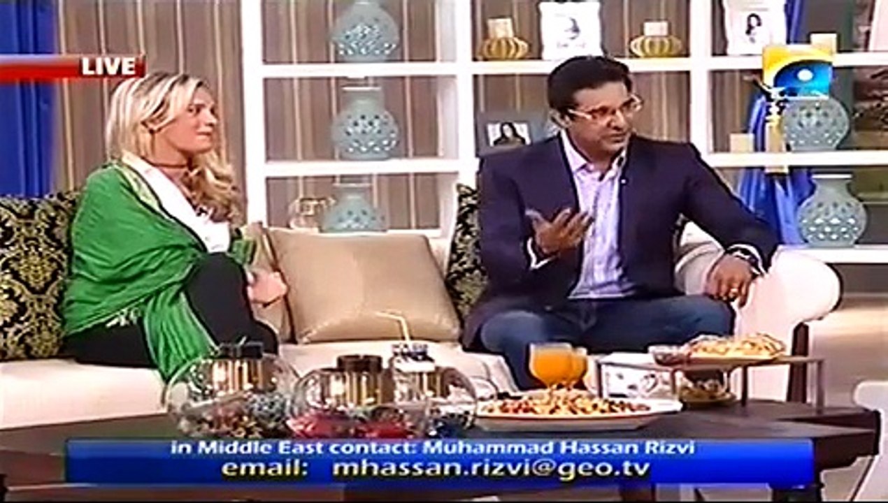 Nadia Khan Show - 8th January 2016 Part 2 - Wasim Akram and Shaniera Akram Special