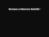 PDF Download Mechanics of Materials: MathCAD 7 Read Full Ebook