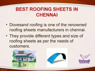 Steel Roofing Sheets Chennai|Dovesand Roofing