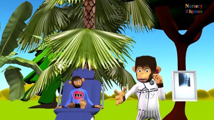 Five Little Monkeys Jumping On The Bed Animation HD Nursery Rhymes for children